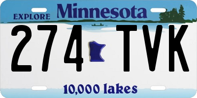 MN license plate 274TVK