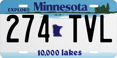 MN license plate 274TVL
