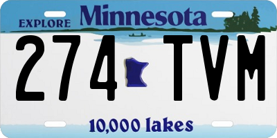 MN license plate 274TVM