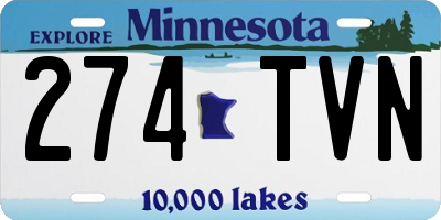 MN license plate 274TVN