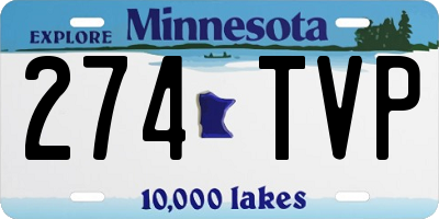 MN license plate 274TVP