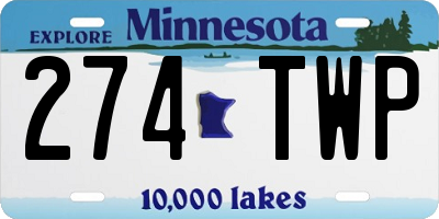 MN license plate 274TWP