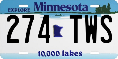 MN license plate 274TWS