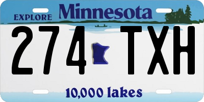 MN license plate 274TXH