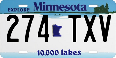MN license plate 274TXV