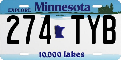 MN license plate 274TYB