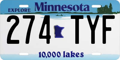 MN license plate 274TYF