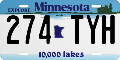 MN license plate 274TYH