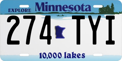 MN license plate 274TYI