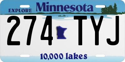 MN license plate 274TYJ