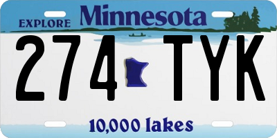 MN license plate 274TYK
