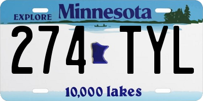 MN license plate 274TYL
