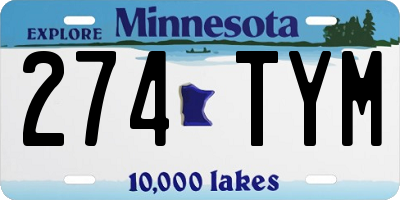 MN license plate 274TYM