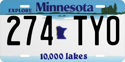 MN license plate 274TYO
