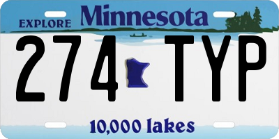 MN license plate 274TYP