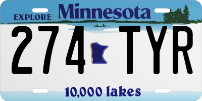 MN license plate 274TYR