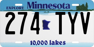 MN license plate 274TYV