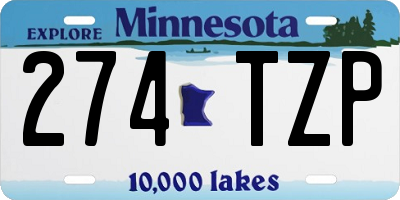 MN license plate 274TZP