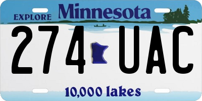 MN license plate 274UAC