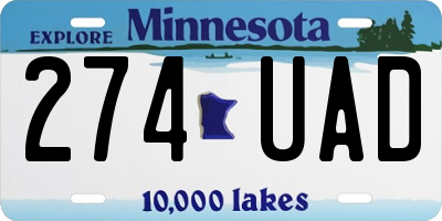 MN license plate 274UAD