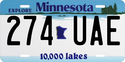 MN license plate 274UAE