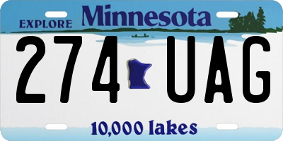 MN license plate 274UAG