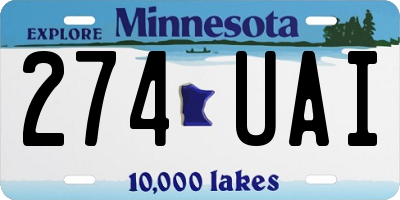 MN license plate 274UAI