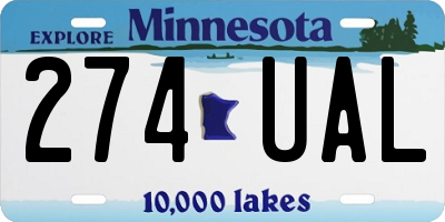 MN license plate 274UAL