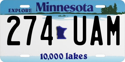 MN license plate 274UAM