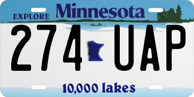 MN license plate 274UAP