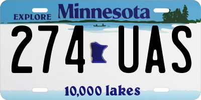 MN license plate 274UAS