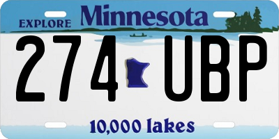 MN license plate 274UBP