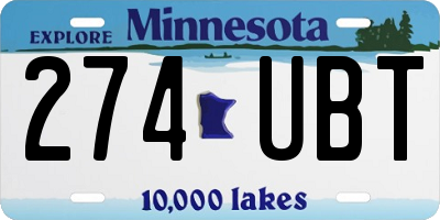 MN license plate 274UBT