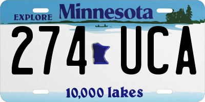 MN license plate 274UCA