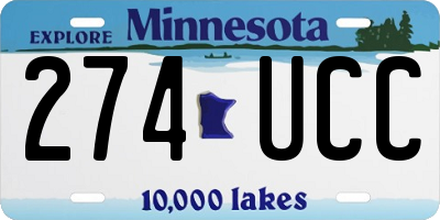 MN license plate 274UCC