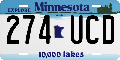 MN license plate 274UCD