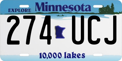 MN license plate 274UCJ
