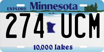 MN license plate 274UCM