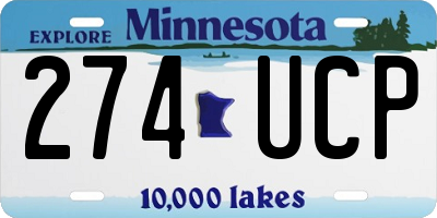 MN license plate 274UCP