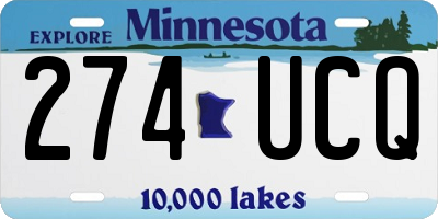 MN license plate 274UCQ