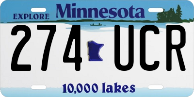 MN license plate 274UCR