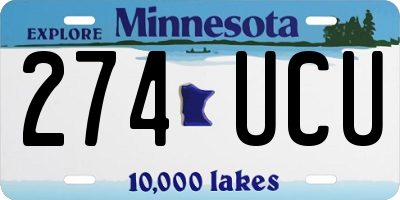 MN license plate 274UCU