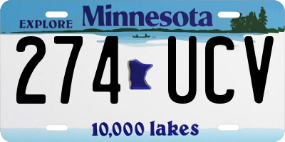 MN license plate 274UCV