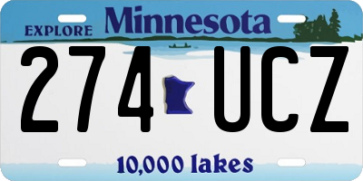 MN license plate 274UCZ