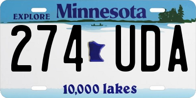 MN license plate 274UDA