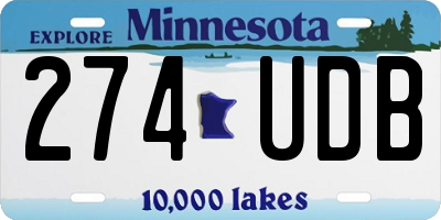 MN license plate 274UDB
