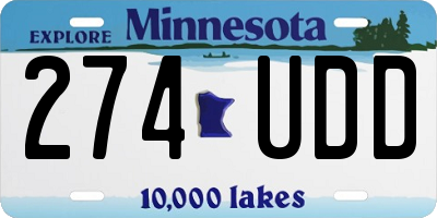 MN license plate 274UDD