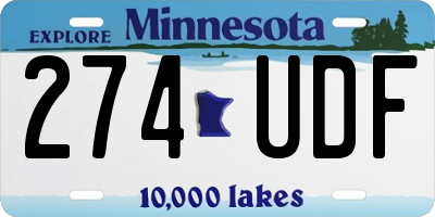 MN license plate 274UDF