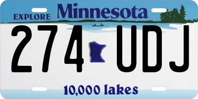 MN license plate 274UDJ