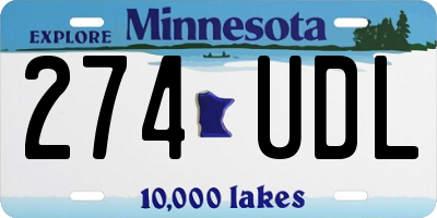 MN license plate 274UDL